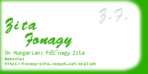 zita fonagy business card